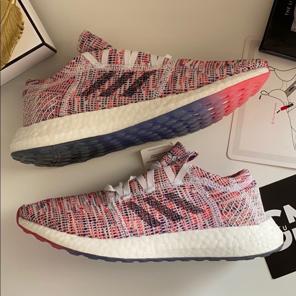 NWT Adidas pureboost pink running shoes - Picture 6 of 8